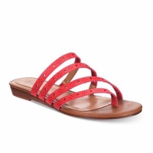 Style & Co. Barrees Strappy Flat Sandals Red Size 9